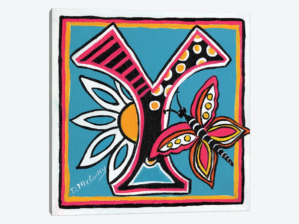 Whimsical Y by Debbie McCulley 1-piece Canvas Wall Art