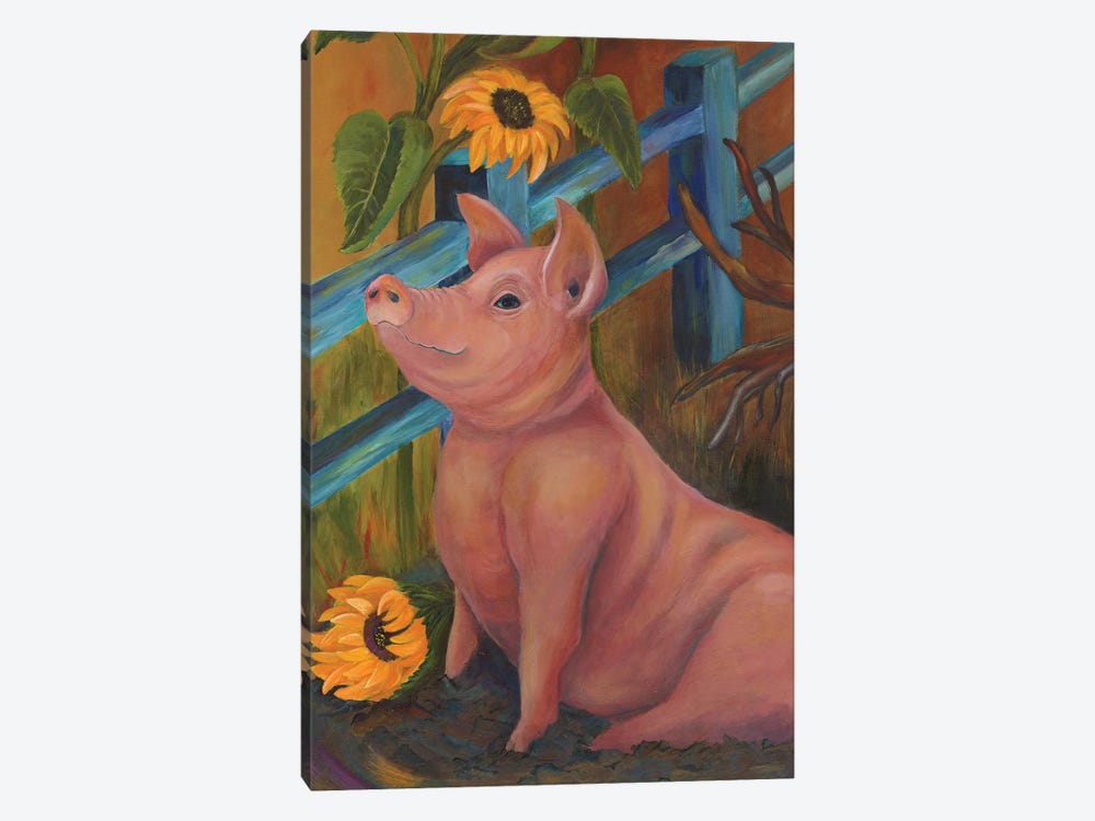 The Better Life Pig by Debbie McCulley 1-piece Canvas Print