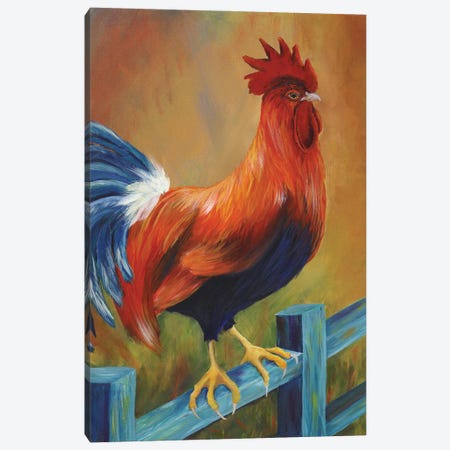 The Better Life Rooster Canvas Print #DBB53} by Debbie McCulley Canvas Art Print
