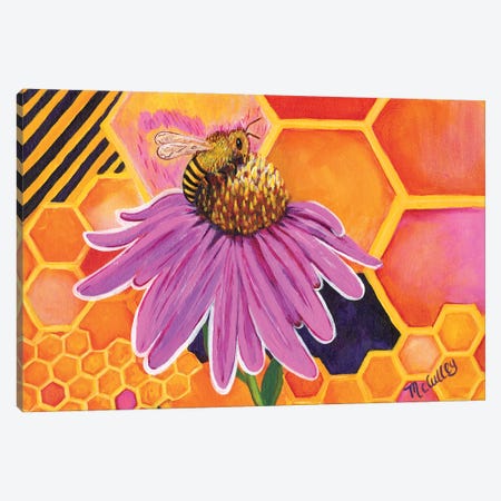 The Pollinator Canvas Print #DBB54} by Debbie McCulley Canvas Wall Art