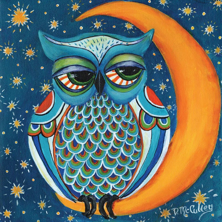 Owl At The Moon