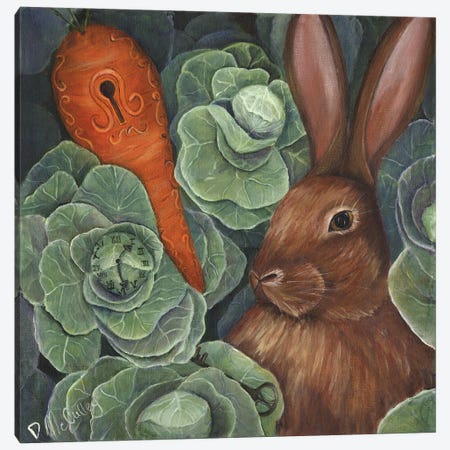 Secrets Of The Garden Rabbit Canvas Print #DBB67} by Debbie McCulley Art Print