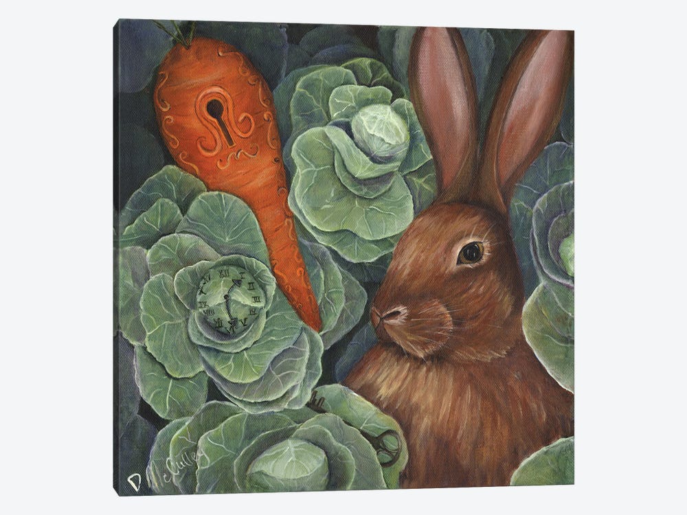 Secrets Of The Garden Rabbit by Debbie McCulley 1-piece Canvas Art Print