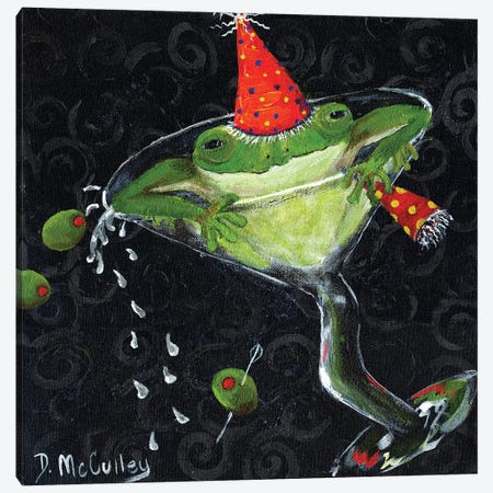 Toadally In The Glass Canvas Print #DBB70} by Debbie McCulley Canvas Print