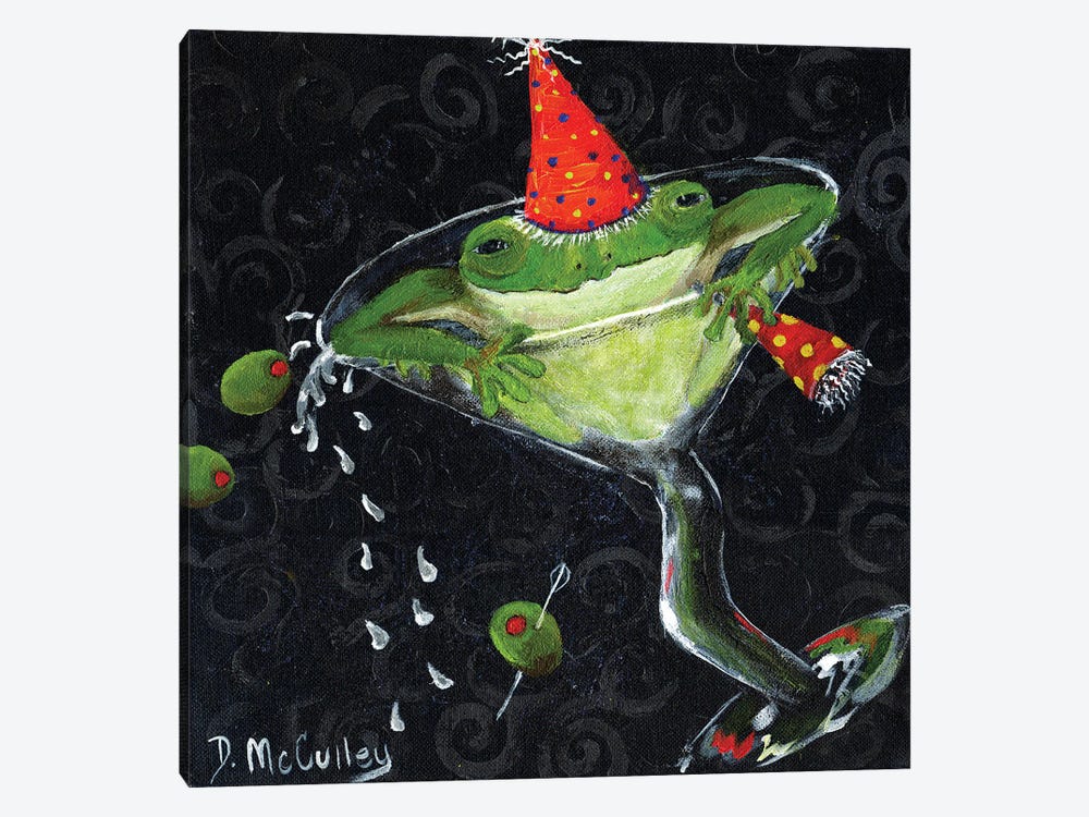 Toadally In The Glass by Debbie McCulley 1-piece Art Print