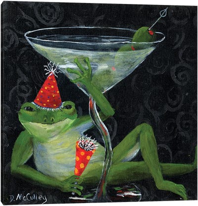 Toadally Under Glass Canvas Art Print - Martini