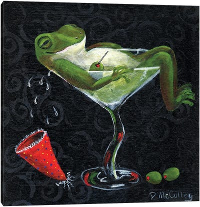 Toadally Under The Influence Canvas Art Print - Martini