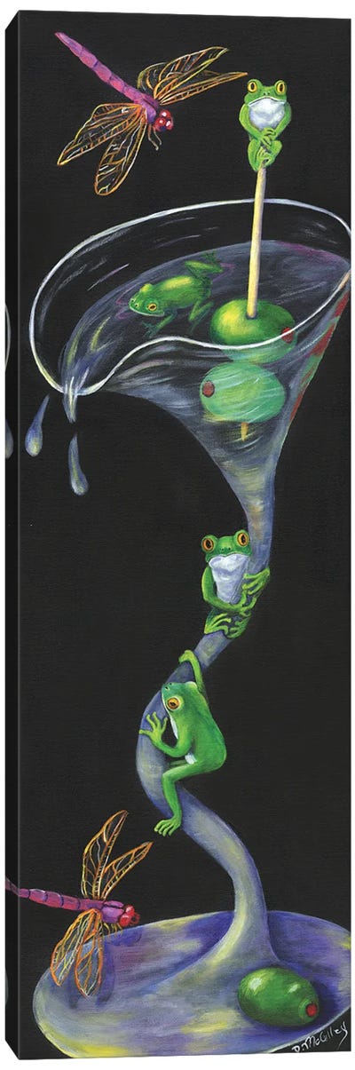 Six Sips Of Separation Canvas Art Print - Reptile & Amphibian Art
