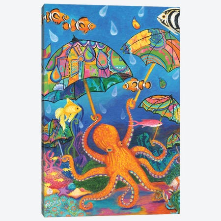 My Octopus's Garden In The Shade Canvas Print #DBB83} by Debbie McCulley Canvas Art