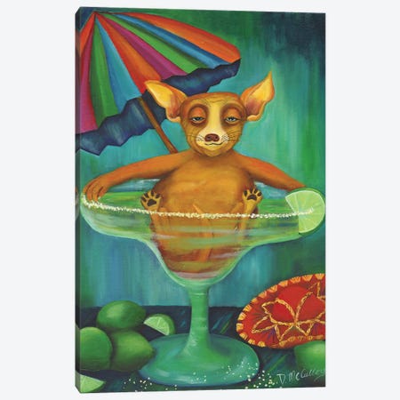 Party Animals Aye Chihuahua Canvas Print #DBB88} by Debbie McCulley Canvas Artwork