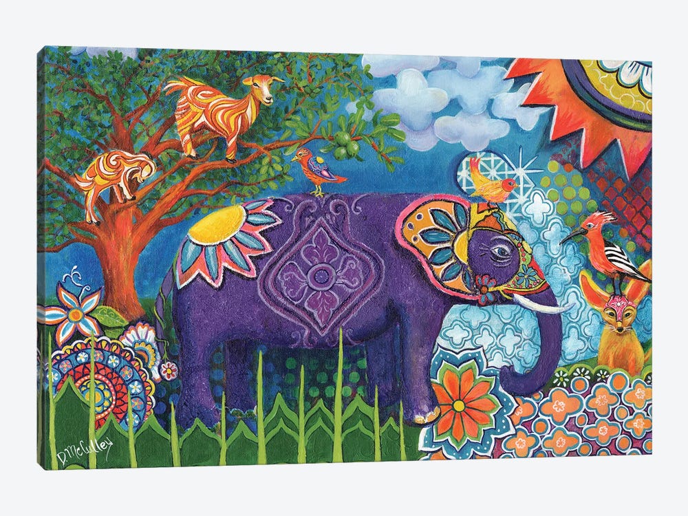 The Elephant In My Room by Debbie McCulley 1-piece Canvas Wall Art