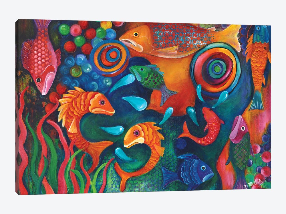 Something's Fishy by Debbie McCulley 1-piece Canvas Print