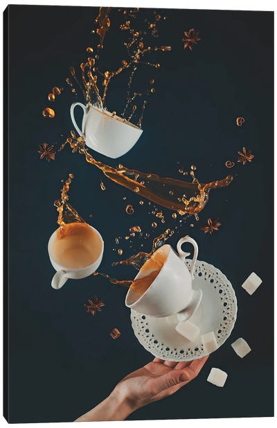 Coffee Mess Canvas Art Print - Dina Belenko