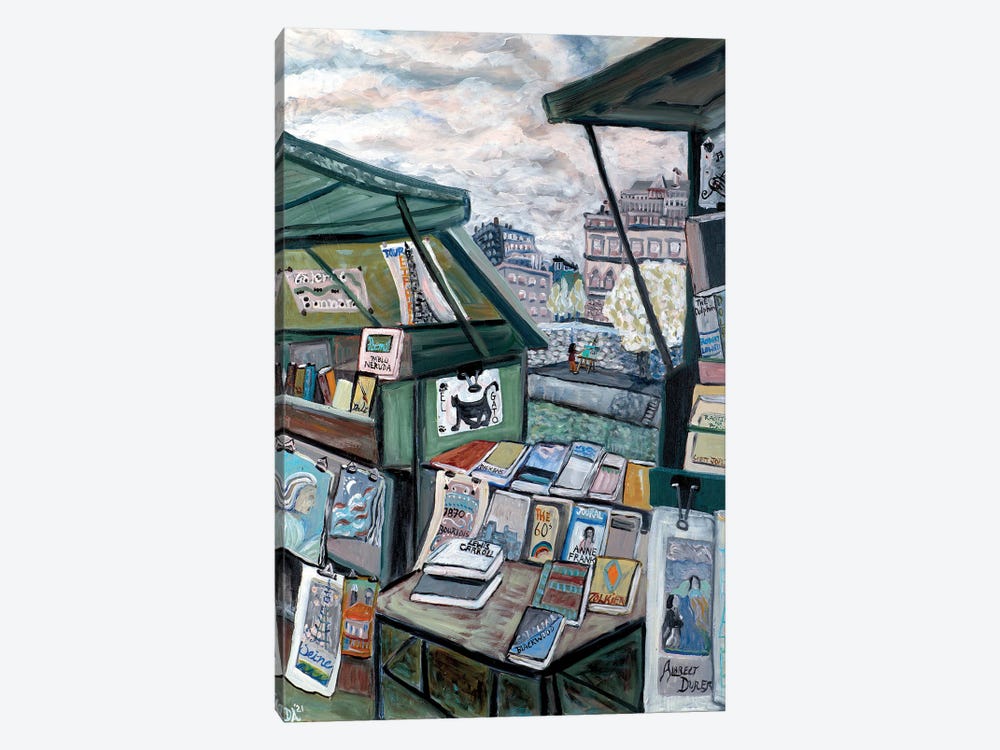 Shops On Seine by Deborah Eve Alastra 1-piece Canvas Art