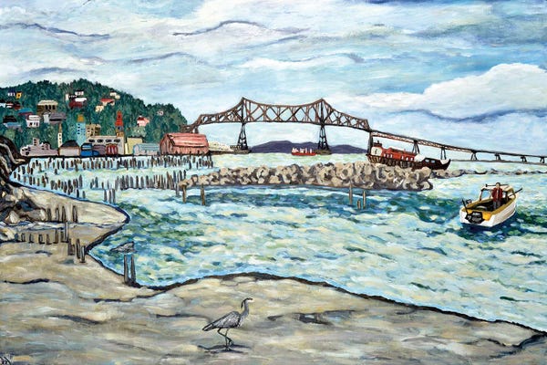 Oregon: Astoria Heron by Deborah Eve Alastra