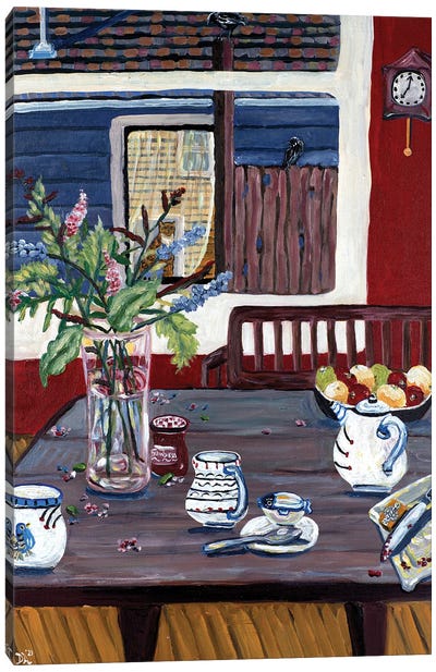 Winter Tea Canvas Art Print - Deborah Eve Alastra