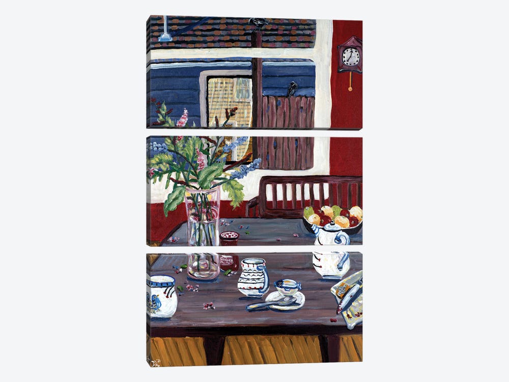 Winter Tea by Deborah Eve Alastra 3-piece Canvas Wall Art