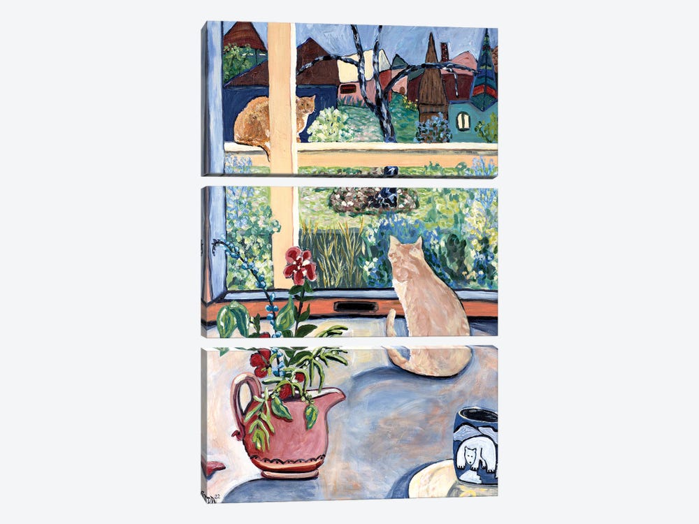 Feline Friends by Deborah Eve Alastra 3-piece Canvas Print