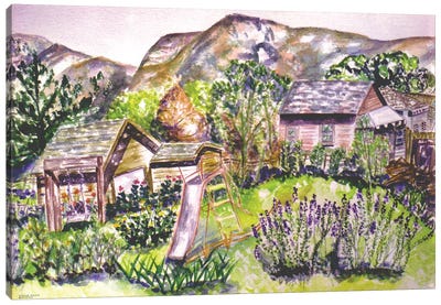 North Coast Landscape Canvas Art Print - Lavender Art