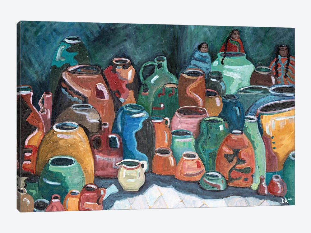 Pots by Deborah Eve Alastra 1-piece Canvas Print