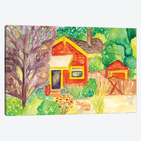 Red House Canvas Print #DBH134} by Deborah Eve Alastra Art Print