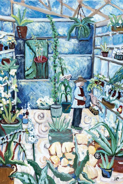 In The Greenhouse by Deborah Eve Alastra metal wall art