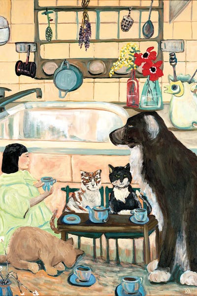 Antique Tea Party by Deborah Eve Alastra canvas print