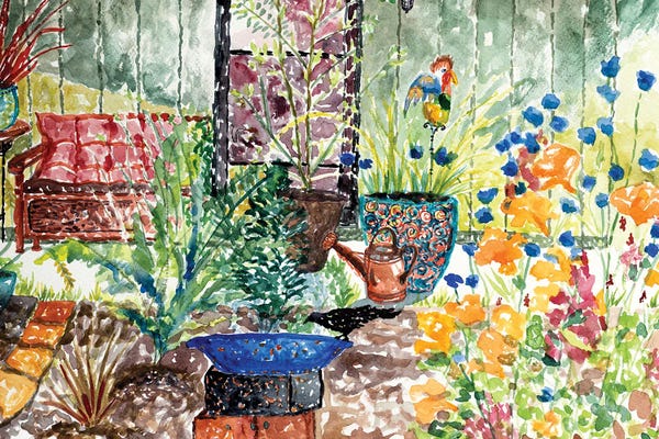 Refreshing Workspace: Wildflower Garden by Deborah Eve Alastra