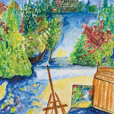 New Studio View by Deborah Eve Alastra framed canvas print