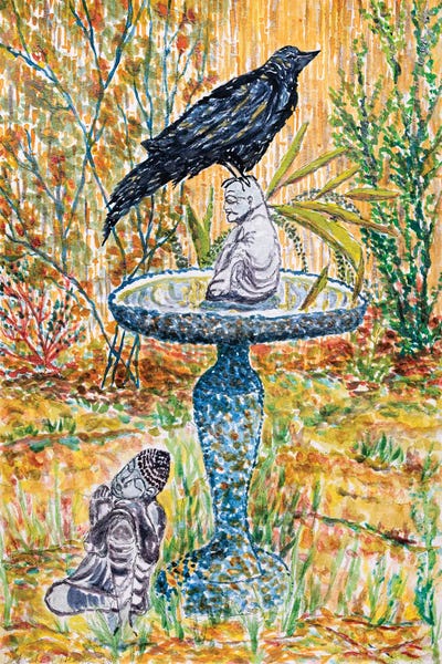 Crows: Crow's Buddha by Deborah Eve Alastra