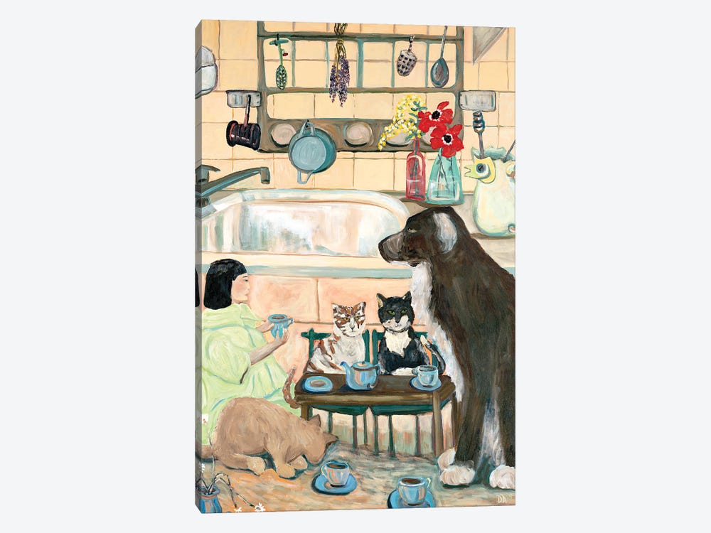 New Antique Tea by Deborah Eve Alastra 1-piece Canvas Artwork