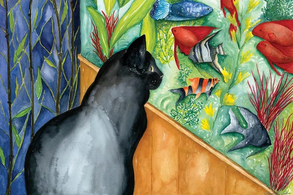 A Purr-fect Day: Guardian of the Aquarium by Deborah Eve Alastra