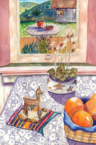 Orange Still by Deborah Eve Alastra framed wall art