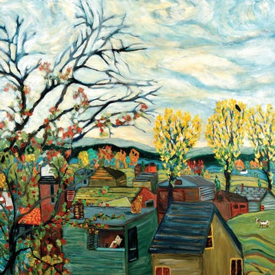 Fall Contemplation by Deborah Eve Alastra framed canvas print