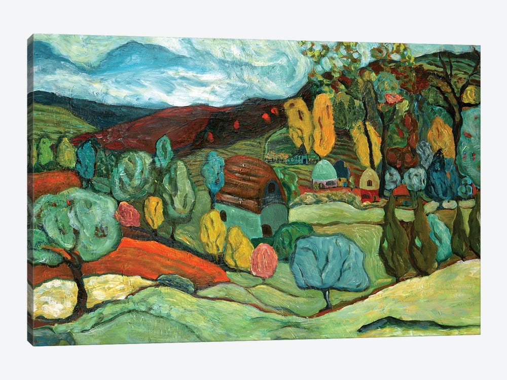 Village Fall by Deborah Eve Alastra 1-piece Art Print