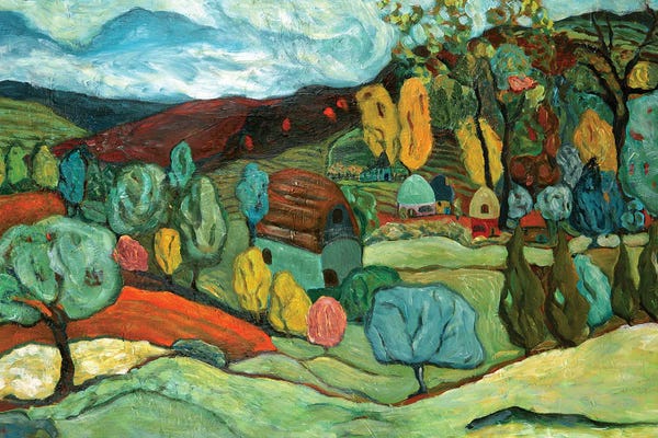 Homage To The Fauves: Village Fall by Deborah Eve Alastra