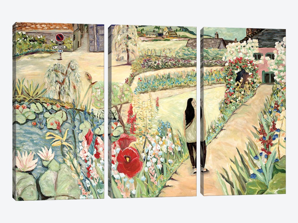 Stroll Through the Garden by Deborah Eve Alastra 3-piece Canvas Art Print