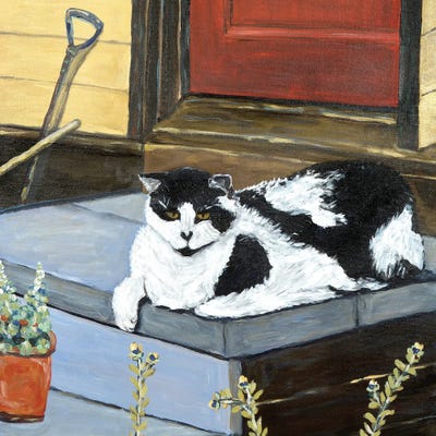 Neighbor's Cat by Deborah Eve Alastra art print