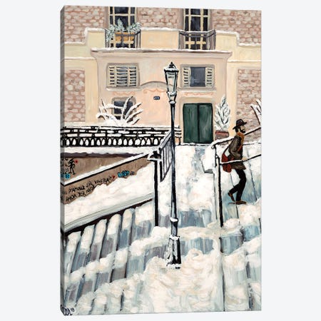 Montmartre Snow Canvas Print #DBH51} by Deborah Eve Alastra Canvas Print