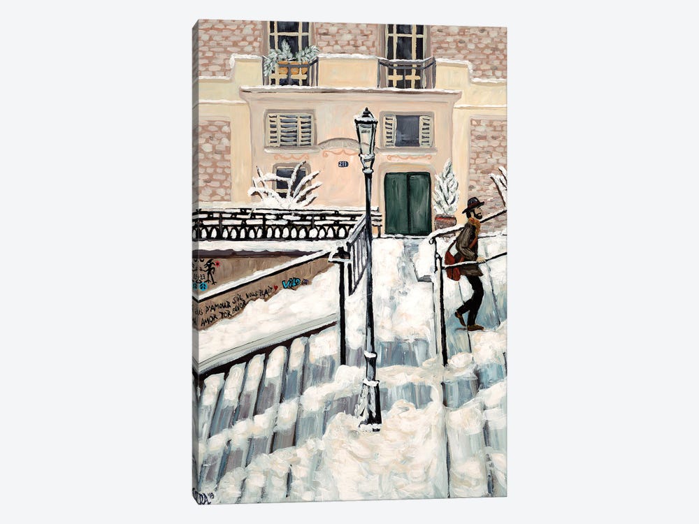 Montmartre Snow by Deborah Eve Alastra 1-piece Canvas Wall Art