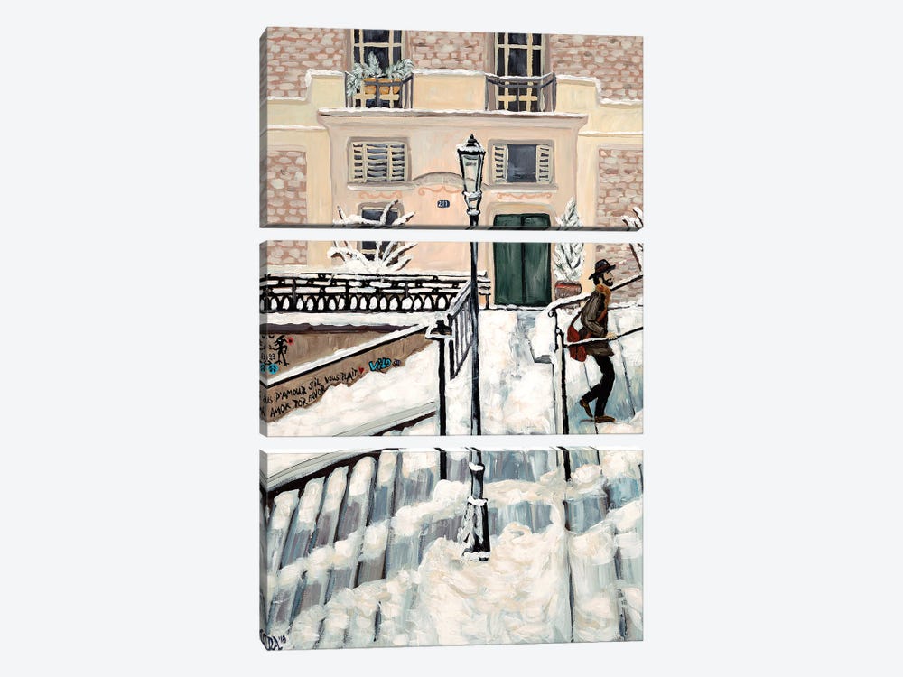 Montmartre Snow by Deborah Eve Alastra 3-piece Canvas Art