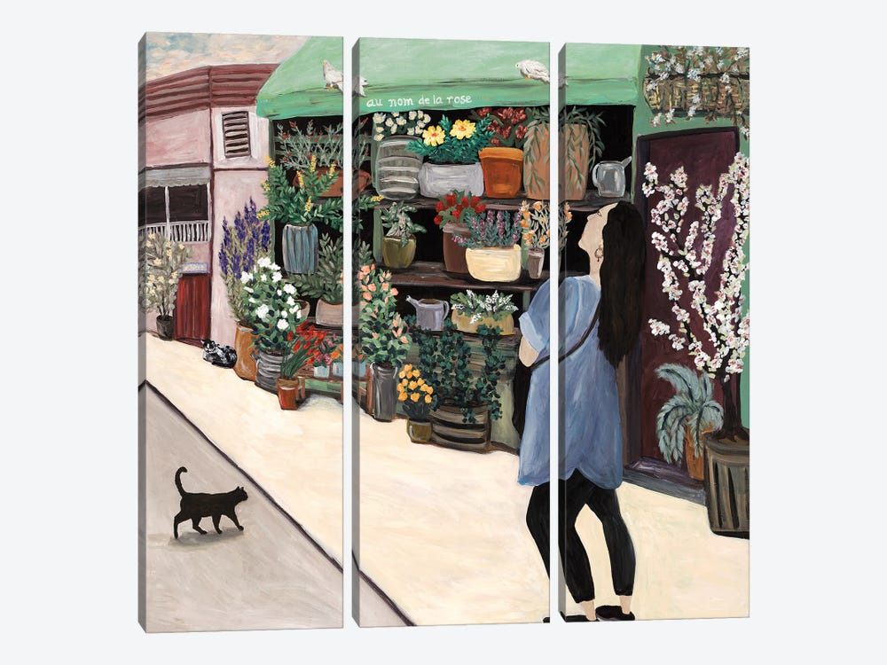 Flower Shopper St. Germain by Deborah Eve Alastra 3-piece Canvas Art Print