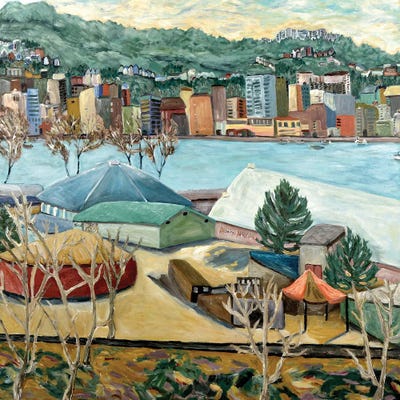 Winter View Portland by Deborah Eve Alastra framed wall art