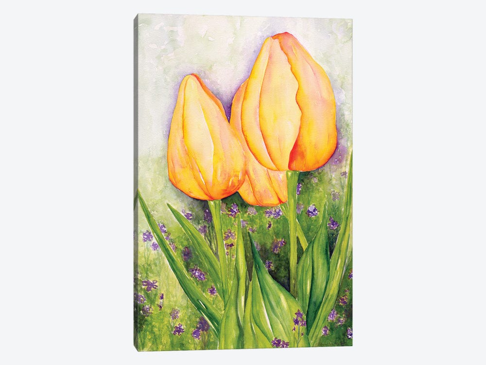 Yellow Tulips by Deborah Eve Alastra 1-piece Canvas Print