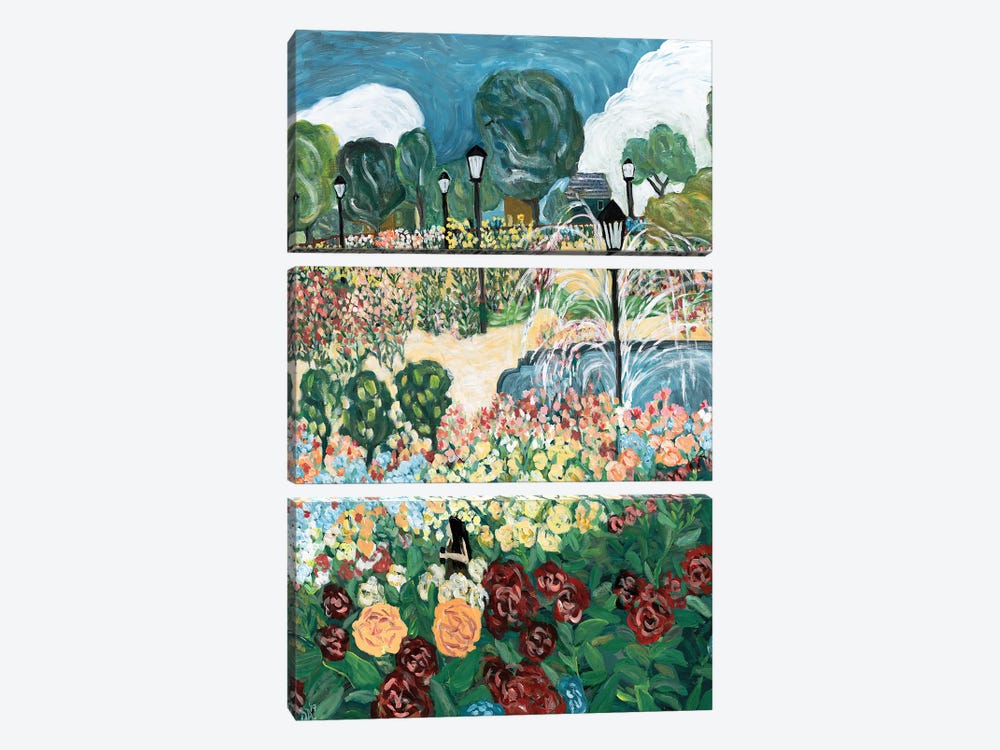 Rose Garden by Deborah Eve Alastra 3-piece Canvas Print