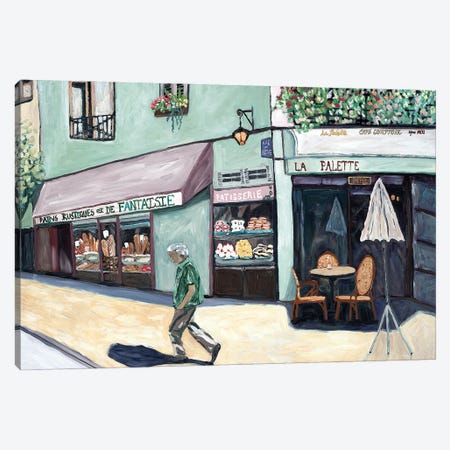 Cafe Corner Canvas Print #DBH68} by Deborah Eve Alastra Canvas Artwork