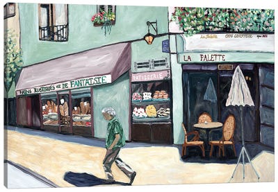 Cafe Corner Canvas Art Print - Deborah Eve Alastra