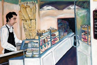 Bakery Worker St. Germain by Deborah Eve Alastra art print