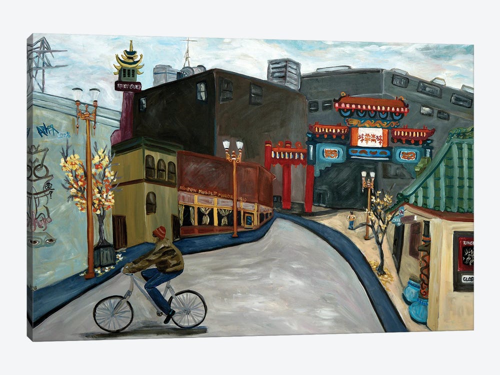 Chinatown Portland by Deborah Eve Alastra 1-piece Canvas Artwork