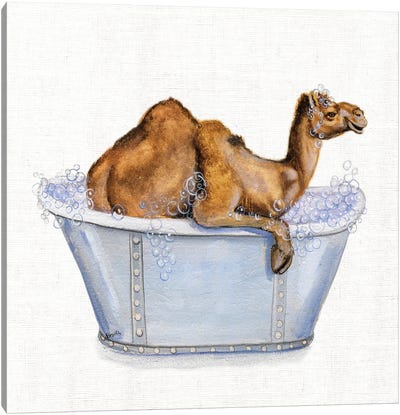 Bathing Beauty III Canvas Art Print - Camel Art